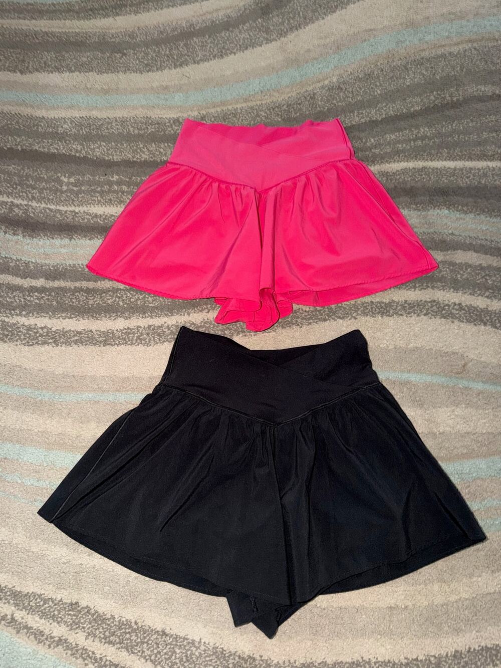 2 LOT Aerie OFFLINE Real Me Crossover Flowy Shorts Small